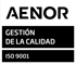 Logotipo de AENOR de certificación de gestión de la calidad ISO 9001.